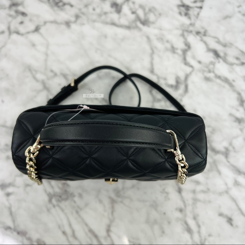 Kate Spade Natalia Quilted Leather Top Handle Satchel Crossbody & Medium Wallet - Picture 3 of 16